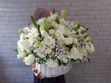 Graceful Lily & Rose Flower Basket - BT001