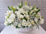 Graceful Lily & Rose Flower Basket - BT001
