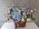 Hydrangeas & Matthiolas Flower Basket - BT004