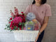 Fresh Fruit & Flower Basket - FR256