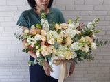 Soothing Pastel Rose Flower Box - BT038