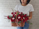 Rose & Carnation Flower Basket - BT013