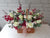 White Rose & Carnation Flower Basket - BT043