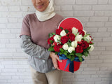 Red & White Rose Box - BK659