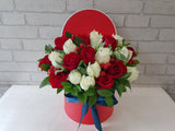 Red & White Rose Box - BK659
