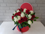 Red & White Rose Box - BK659