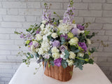 Pastel Purple Flower Basket - BT039