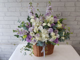 Pastel Purple Flower Basket - BT039