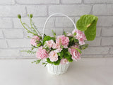 Carnation Anthurium Flower Basket - BT037