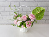 Carnation Anthurium Flower Basket - BT037
