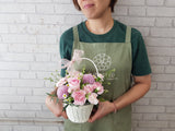 Sweet Rose & Carnation Flower Basket - BT046