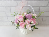 Sweet Rose & Carnation Flower Basket - BT046
