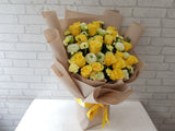 Rose & Eustomas Standing Bouquet - BT044