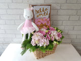 Pretty in Pink New Born Basket - NB180