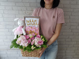 Pretty in Pink New Born Basket - NB180