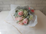 Pleasant Pink Rose Hand Bouquet - BQ495
