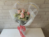 Pleasant Pink Rose Hand Bouquet - BQ495