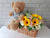 Adorable Teddy Bear & Flower Basket - TD482