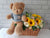 Adorable Teddy Bear & Flower Basket - TD482