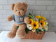 Adorable Teddy Bear & Flower Basket - TD482