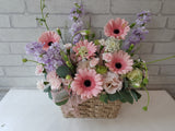 Delightful Gerbera & Eustomas Basket - BK297