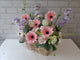 Delightful Gerbera & Eustomas Flower Basket - BK297