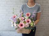 Delightful Gerbera & Eustomas Basket - BK297