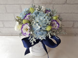 Blue Hydrangeas & Eustoma Flower Box- BK744