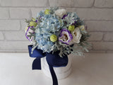 Blue Hydrangeas & Eustoma Flower Box- BK744