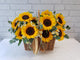 Cheerful Sunflower Flower Basket - BT057