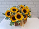 Cheerful Sunflower Flower Basket - BT057