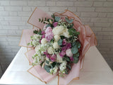 <b> (PRE-ORDER) </b>Graceful Peony & Rose Hand Bouquet - BQ584