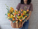 Orange Glow Flower Basket - BT064