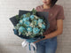 Blue Spray Rose Hand Bouquet - HB006