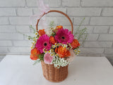 Charming Rose Flower Basket - BT089