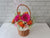 Vibrant Mix Flower Basket - BT089