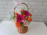 Charming Rose Flower Basket - BT089