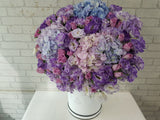 Purple Rose & Eustoma Flower Box - BT080