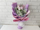 Purple Rose & Baby Breath Hand Bouquet - HB024