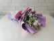 Purple Rose & Baby Breath Hand Bouquet - HB024