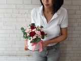 Rose & Carnation Flower Box - BT076