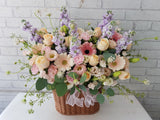 Champagne Charm Floral Basket - BT078