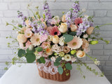Champagne Charm Floral Basket - BT078