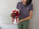 I Love U Teddy Bear Flower Box - TD476