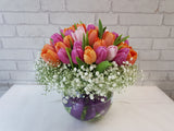 Rainbow Tulips Vase - VS193