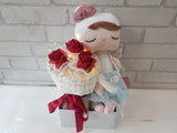 Artificial Rose & Girl Plush Toy - AT090