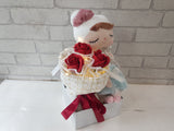 Artificial Rose & Girl Plush Toy - AT090