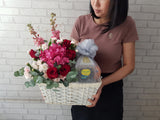 Fresh Fruit & Flower Basket - FR256