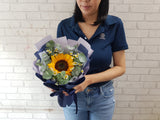 Sunflower Chamomile Hand Bouquet - BQ854