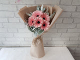 Pink Gerbera Stripe Flower Bouquet - BQ471